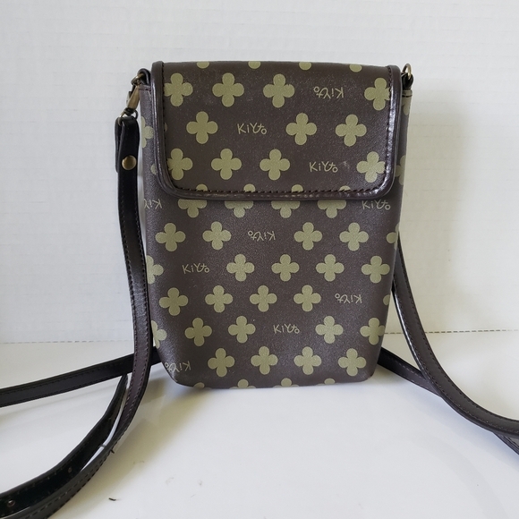 Kiyto Japanese Small Green/Brown Crossbody/Wallet. - Picture 1 of 11